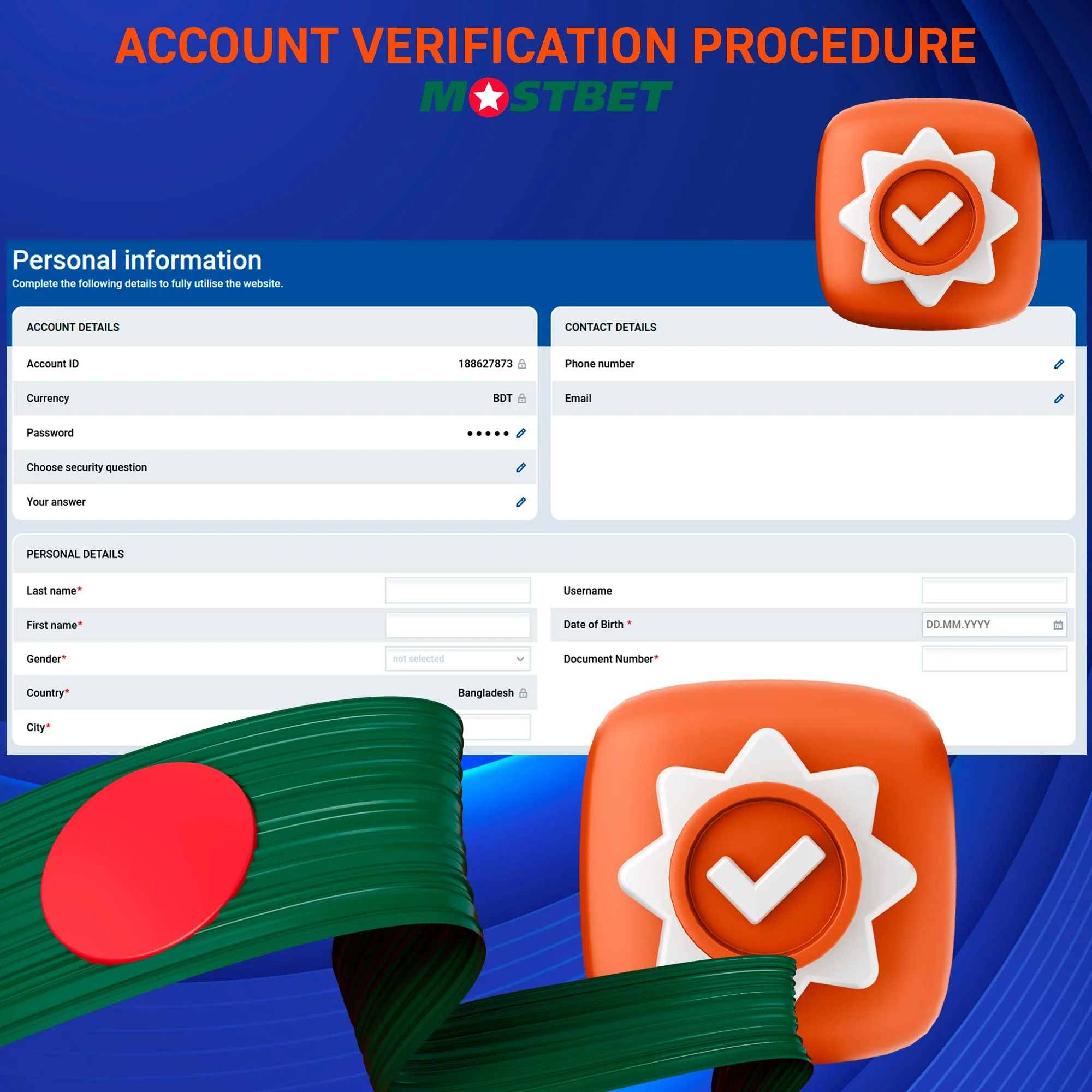 Instructions for verification at Mostbet