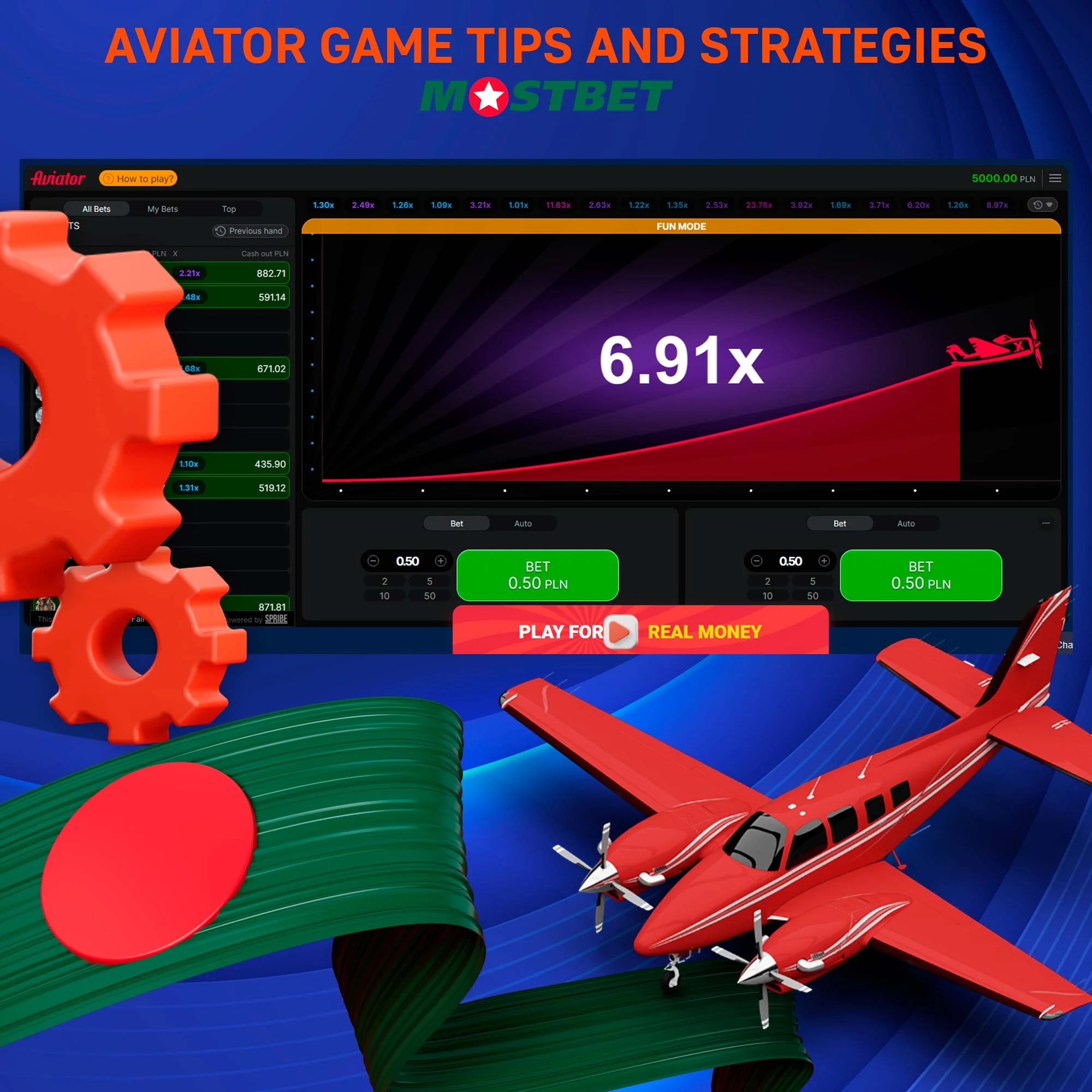 What strategies and types of Aviator games does Mostbet offer?