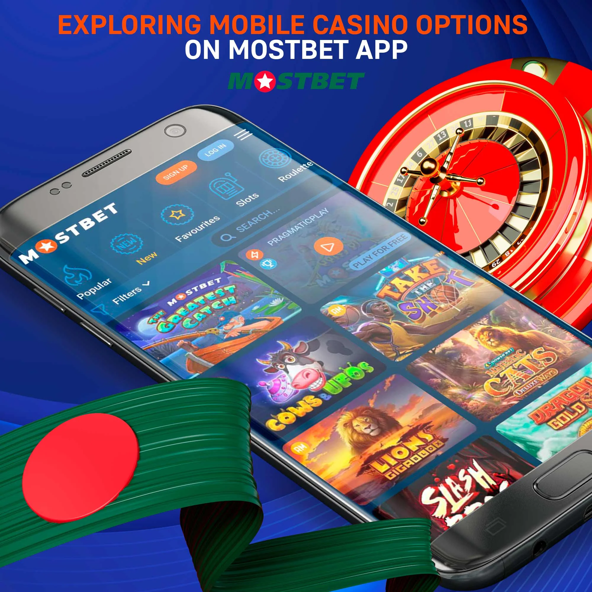 How to play casino games via Mostbet mobile app?