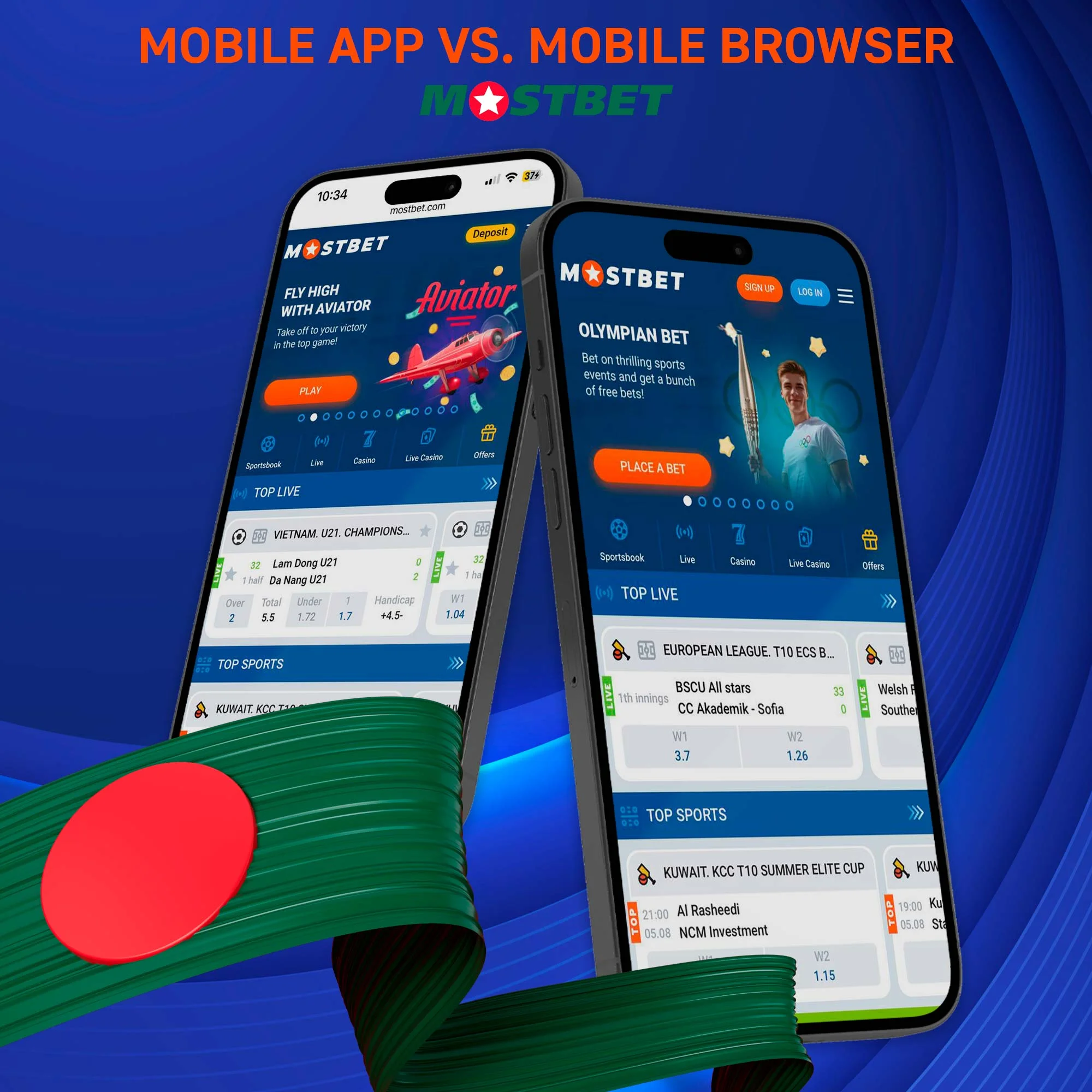 Comparison of Mostbet mobile version and app