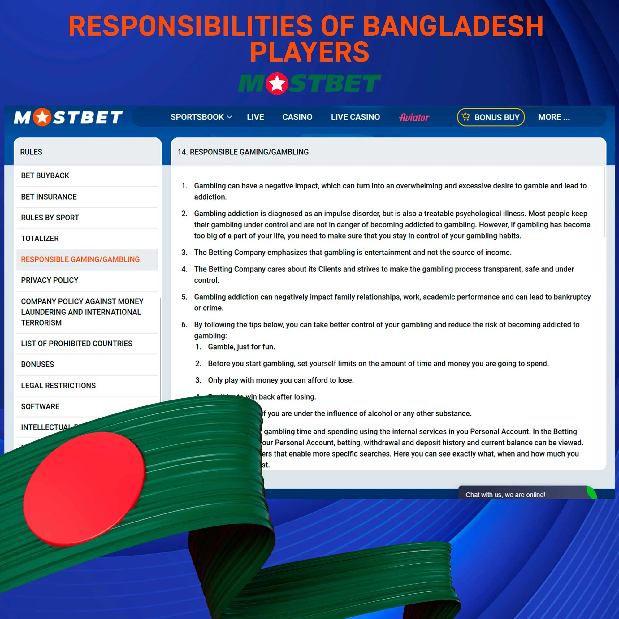 Responsibility at Mostbet