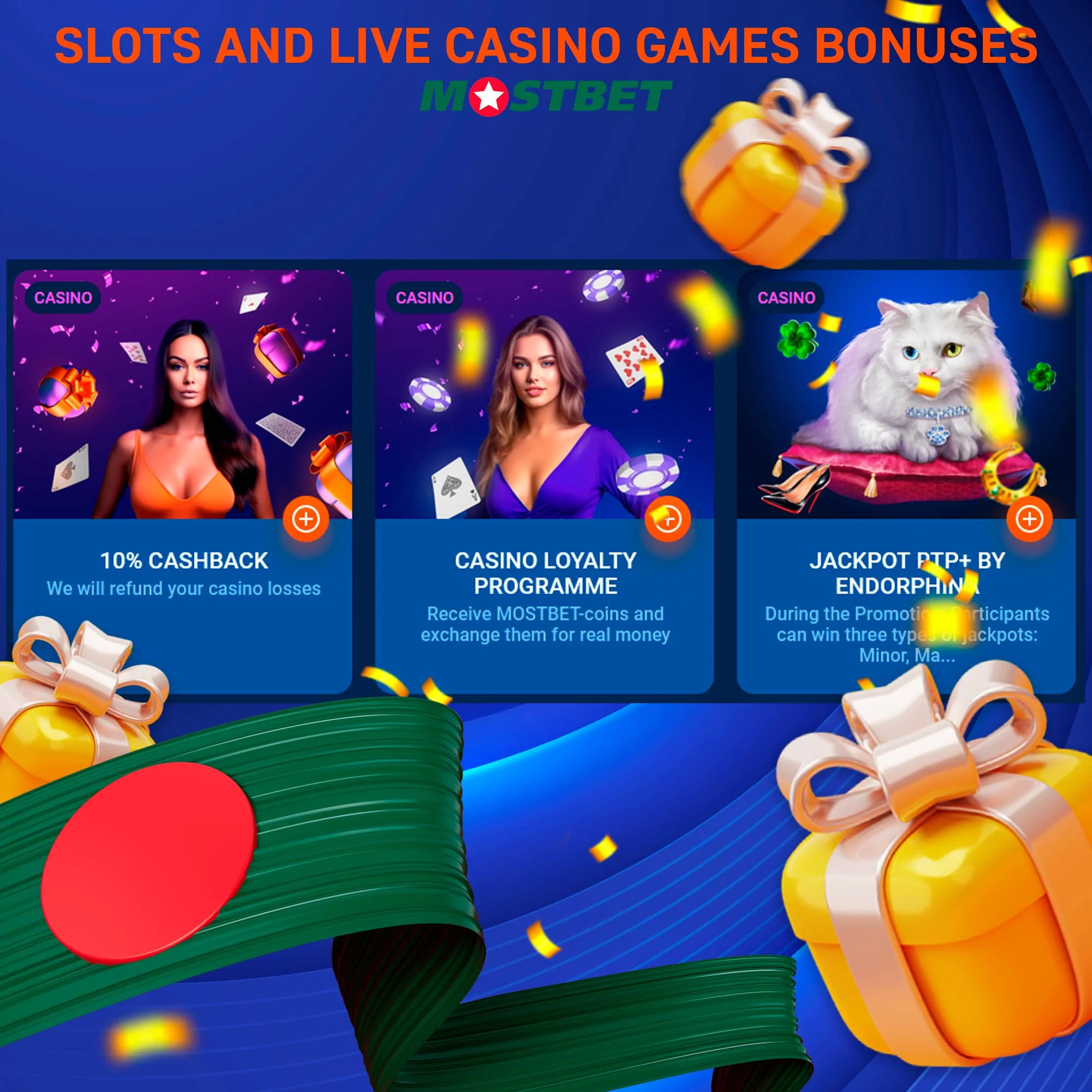 What game and slots bonuses does Mostbet offer?